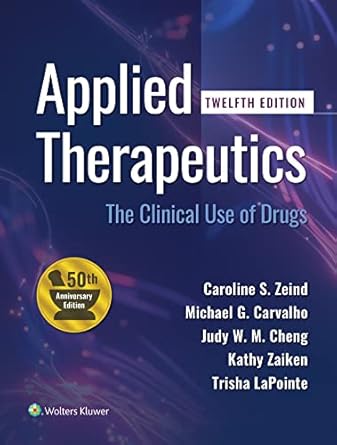 Applied Therapeutics: The Clinical Use of Drugs